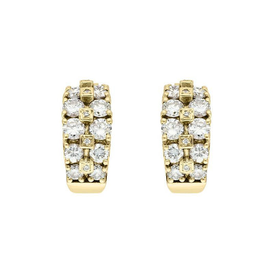 18ct Yellow Gold 2.4ct Diamond Hoop Earrings