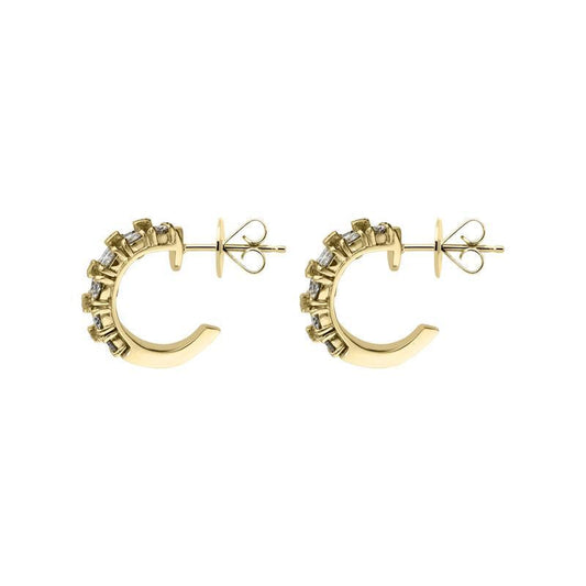 18ct Yellow Gold 2.4ct Diamond Hoop Earrings