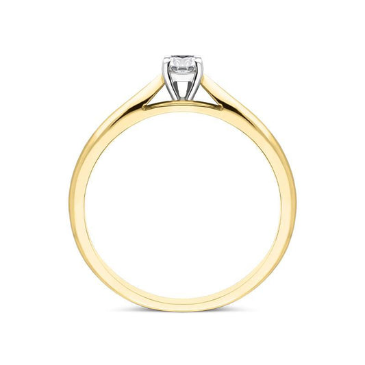 18ct Yellow Gold .15ct Brilliant Cut Diamond Solitaire Ring