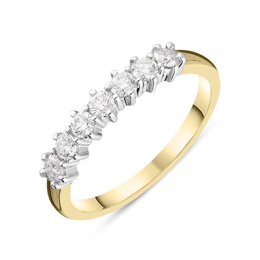 18ct Yellow Gold .35ct Diamond Wedding Half Eternity Ring