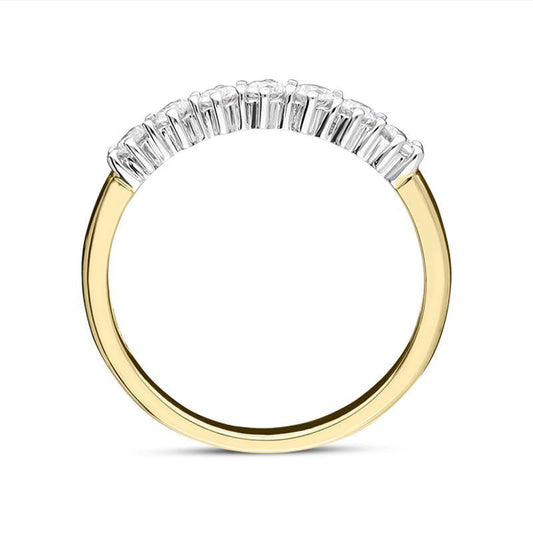 18ct Yellow Gold .35ct Diamond Wedding Half Eternity Ring