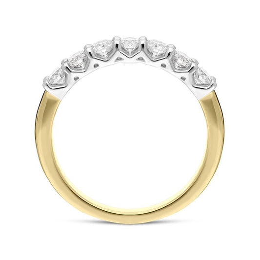 18ct Yellow Gold .74ct Diamond Brilliant Cut Wedding Half Eternity Ring