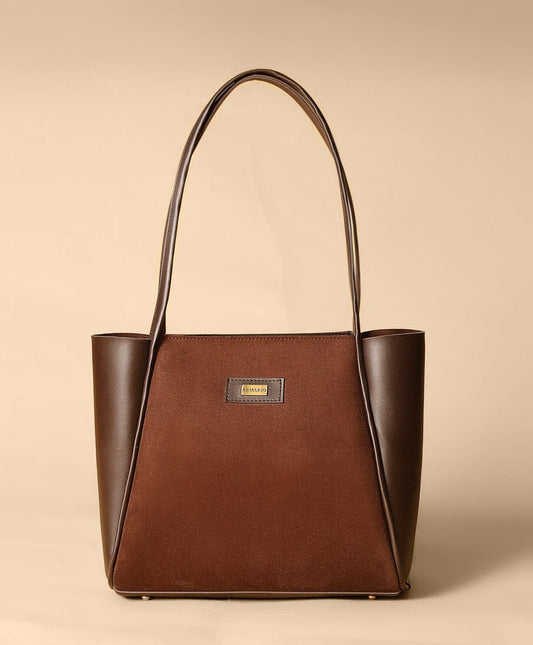 Women's Suede Tote Bags (Chocolate Brown)