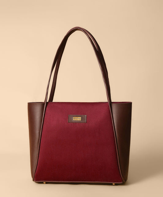 Women's Suede Tote Bags (Maroon)