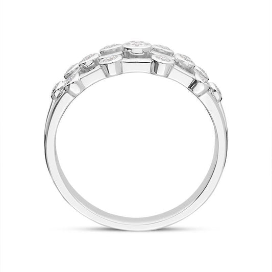 18ct White Gold .29ct Diamond Thirteen Stone Ring