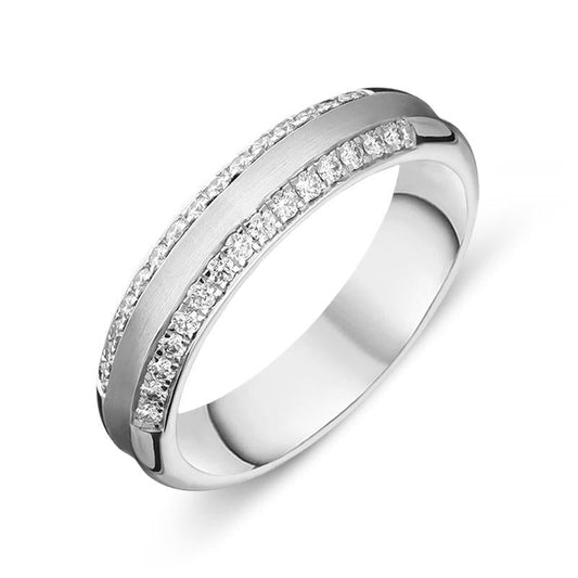 18ct White Gold .22ct Diamond Wedding Ring