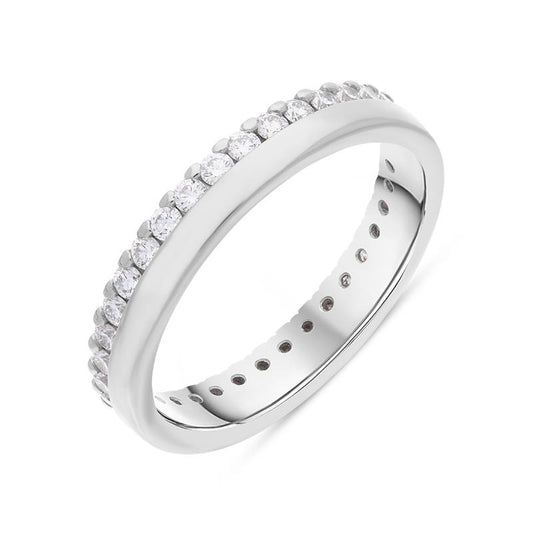 18ct White Gold .63ct Diamond Wedding Full Eternity Ring D