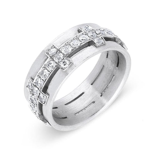 18ct White Gold 1.4ct Diamond Band Ring D