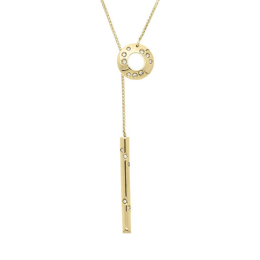 18ct Yellow Gold Diamond Lariat Necklace