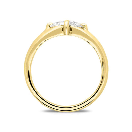 18ct Yellow Gold Diamond Trilliant Cut Ring