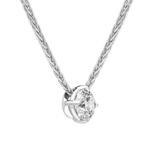 18ct White Gold .23ct Diamond Brilliant Cut Solitaire Necklace