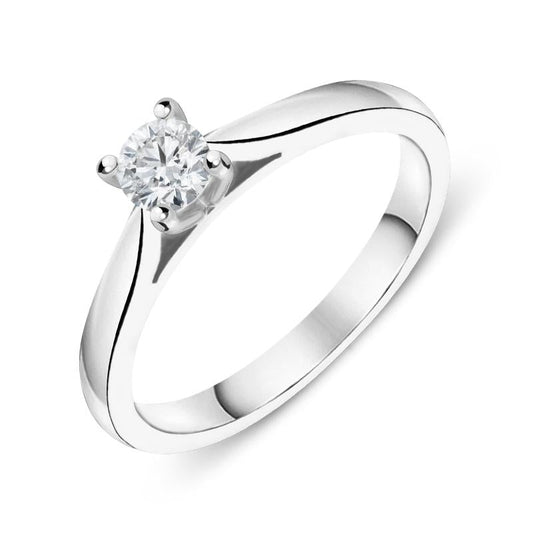 18ct White Gold .23ct Diamond Brilliant Cut Solitaire Ring