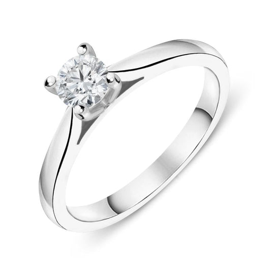 18ct White Gold .25ct Diamond Brilliant Cut Solitaire Ring