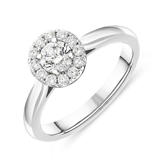 18ct White Gold .28ct Diamond Round Cluster Ring