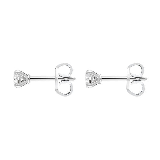 18ct White Gold .3ct Diamond Claw Set Solitaire Stud Earrings