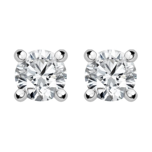 18ct White Gold .4ct Diamond Claw Set Solitaire Stud Earrings