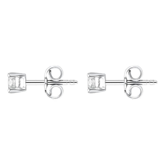 18ct White Gold .4ct Diamond Claw Set Solitaire Stud Earrings