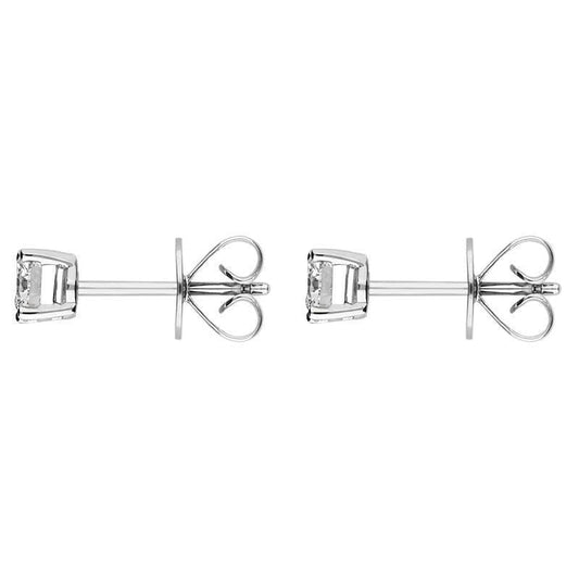 18ct White Gold .41ct Diamond Solitaire Stud Earrings