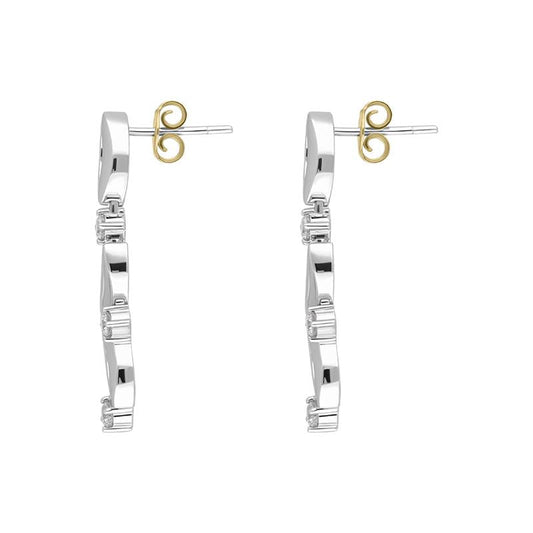 18ct White Gold .45ct Diamond Drop Earrings