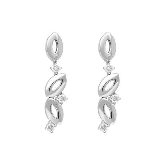 18ct White Gold .45ct Diamond Drop Earrings