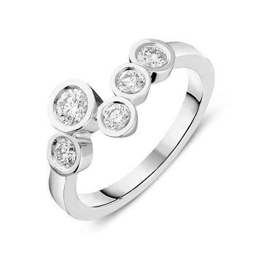 18ct White Gold .51ct Diamond Bubble Ring