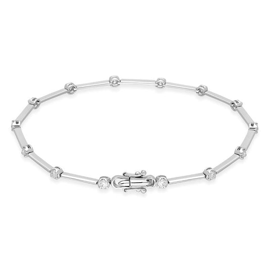 18ct White Gold .61ct Diamond Tennis Bracelet