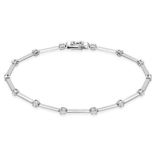 18ct White Gold .61ct Diamond Tennis Bracelet