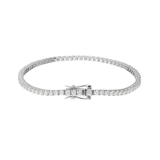 18ct White Gold 2.13ct Diamond Tennis Bracelet D