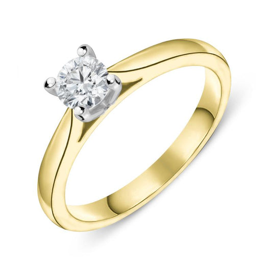 18ct Yellow Gold .33ct Diamond Brilliant Cut Solitaire Ring