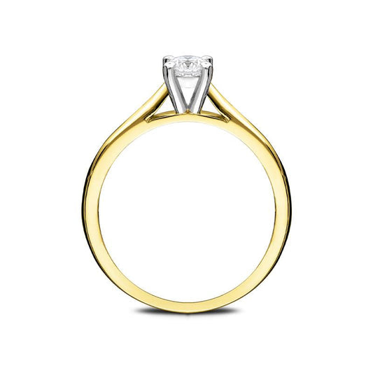 18ct Yellow Gold .33ct Diamond Brilliant Cut Solitaire Ring