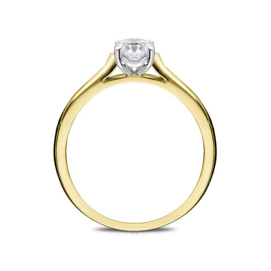 18ct Yellow Gold .5ct Diamond Brilliant Cut Solitaire Ring