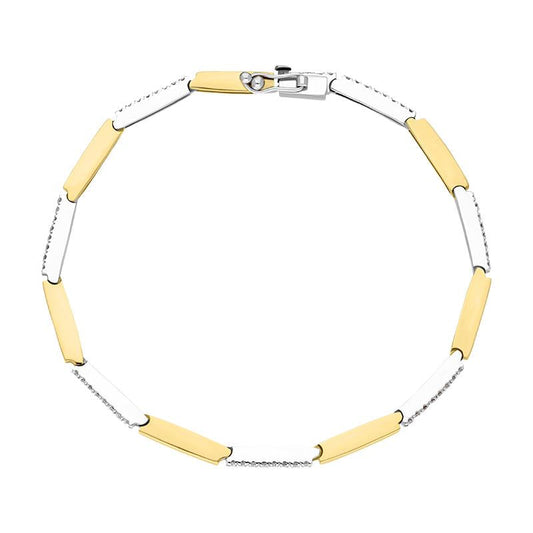 18ct Yellow Gold .56ct Diamond Bar Bracelet