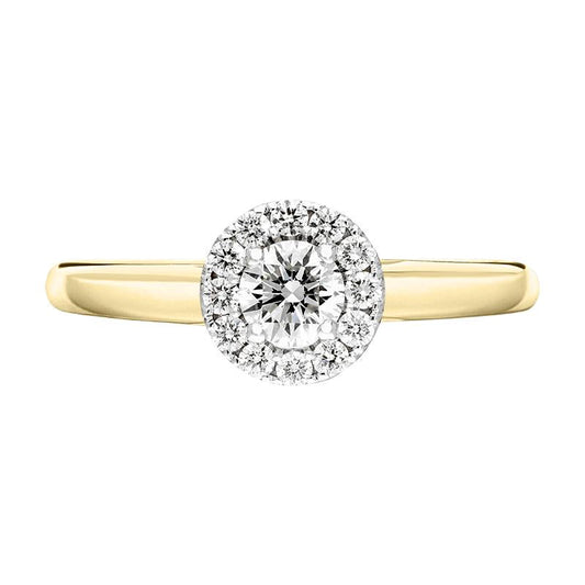 18ct Yellow Gold Brilliant Cut .45ct Diamond Round Ring