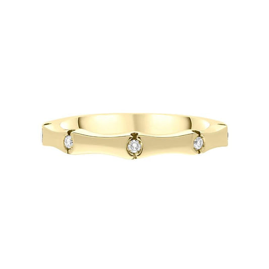 18ct Yellow Gold Five Diamond Band Ring