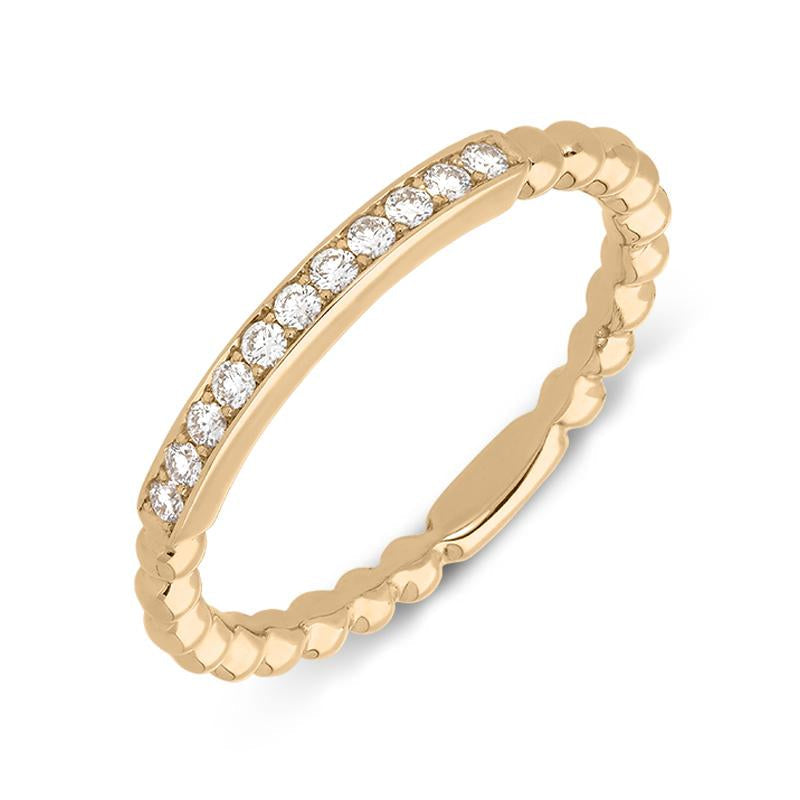 18ct Rose Gold .12ct Diamond Stacking Ring D