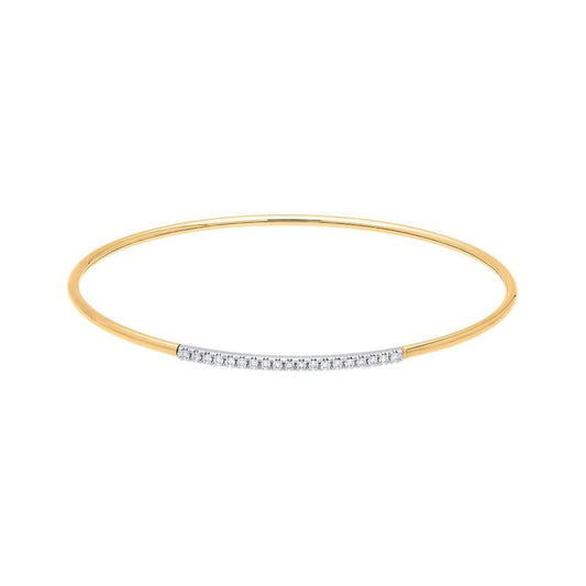 18ct Rose Gold .17ct Diamond Bangle D