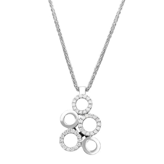 18ct White Gold .14ct Diamond Bubbles Necklace