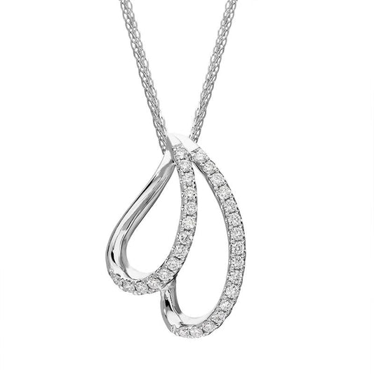 18ct White Gold .33ct Diamond Necklace