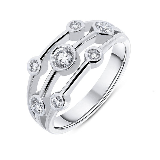 18ct White Gold .44ct Diamond Dress Ring