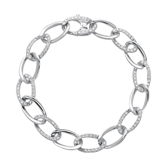 18ct White Gold .94ct Diamond Chain Bracelet