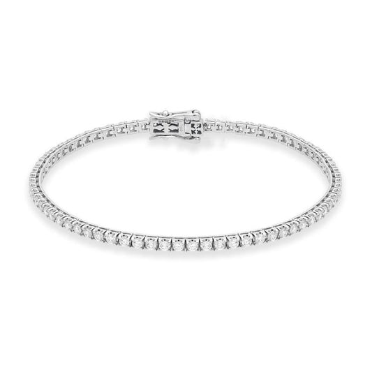 18ct White Gold 2.13ct Diamond Tennis Bracelet