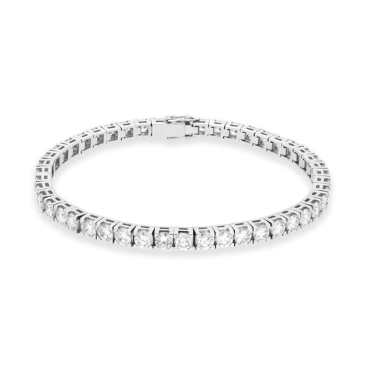 18ct White Gold 7.21ct Diamond Tennis Bracelet D