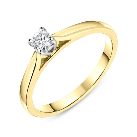 18ct Yellow Gold .15ct Diamond Solitaire Ring