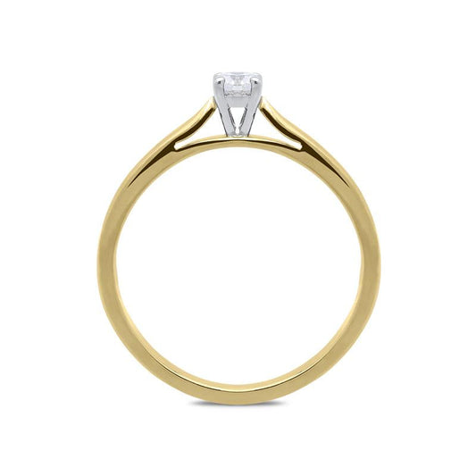 18ct Yellow Gold .16ct Diamond Solitaire Ring