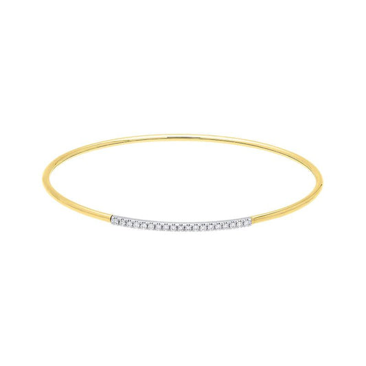 18ct Yellow Gold .18ct Diamond Bangle