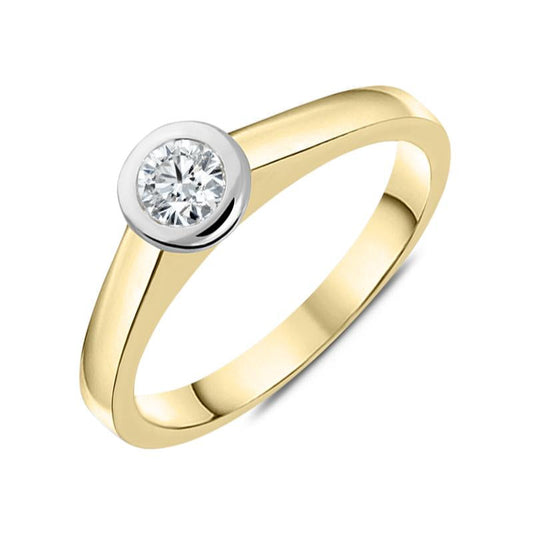 18ct Yellow Gold .22ct Diamond Solitaire Ring D