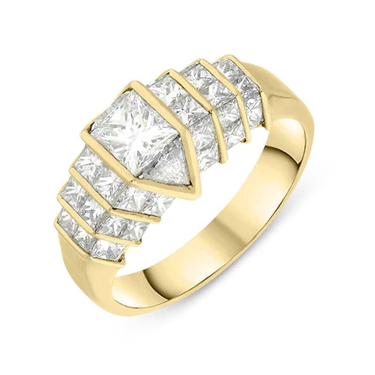 18ct Yellow Gold .47ct Quadrillion Diamond Ring D