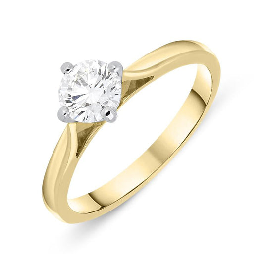 18ct Yellow Gold .62ct Diamond Solitaire Ring