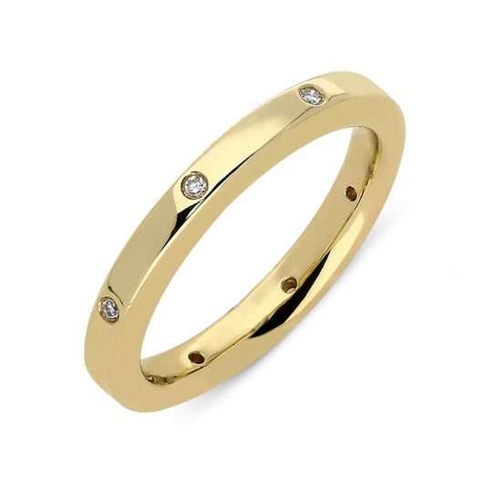 18ct Yellow Gold Diamond Brilliant Cut Wedding Ring