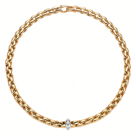 FP Eka 18ct Yellow Gold .19ct Diamond Necklace